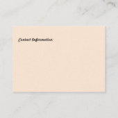 Boekhouder Visitekaartje Tan en zwart (Achterkant)