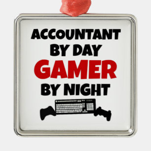 Boekhouder voor Day Gamer by Night Metalen Ornament