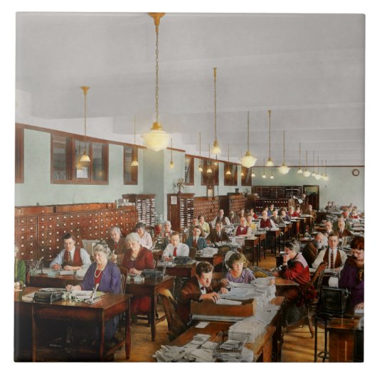 Boekhouder - Workaholic 1923 Tegeltje (Voorkant)