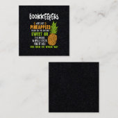 Boekhouders zijn als ananassen. vierkante visitekaartje (Voorkant / Achterkant)