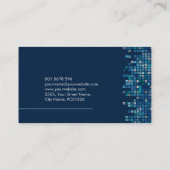 Boekhouding - Abstracte blauwe en zilvernummers Visitekaartje (Achterkant)