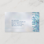 Boekhouding - Abstracte blauwe en zilvernummers Visitekaartje (Achterkant)