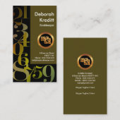 Boekhouding bruine financiële cijfers weergeven visitekaartje (Voorkant / Achterkant)