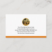 Boekhouding creatieve financiële nummers visitekaartje (Achterkant)