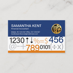 Boekhouding creatieve financiële nummers visitekaartje