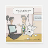 Boekhouding Drink balans Punny Party servetten (Voorkant)