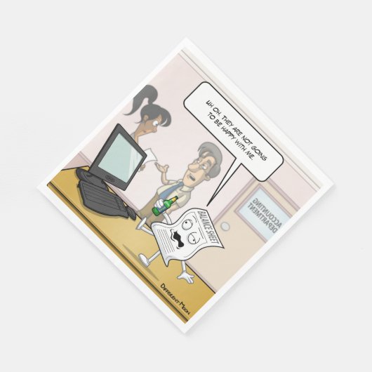 Boekhouding Drink balans Punny Party servetten (Hoek)