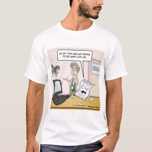 Boekhouding Drink balans Punny T-Shirt (Voorkant)