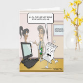 Boekhouding Drink balans Punny Verjaardag Kaart (Gele Bloem)