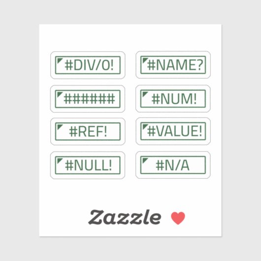 Boekhouding Excel Fouten Berichten Bundelpakket va Sticker (Vel)