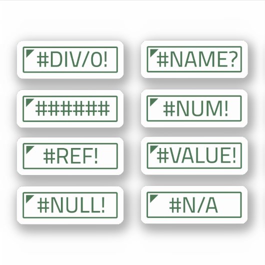 Boekhouding Excel Fouten Berichten Bundelpakket va Sticker (Voorkant)