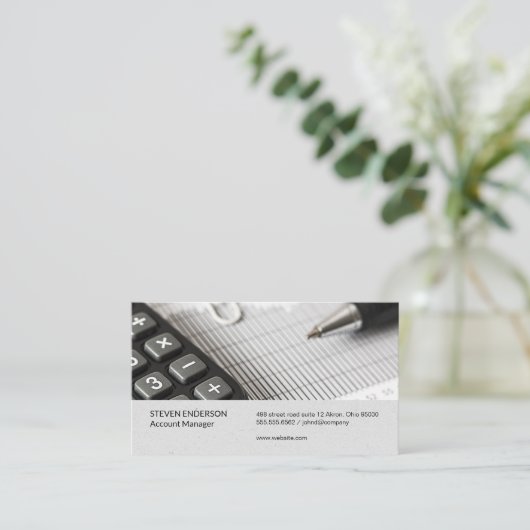 boekhouding | Geldbeheer | Investering Visitekaartje (Staand voorkant)