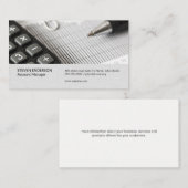 boekhouding | Geldbeheer | Investering Visitekaartje (Voorkant / Achterkant)