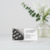 boekhouding | Geldbeheer | rekenmachine Visitekaartje (Staand voorkant)