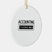 Boekhouding het is transactiewereld keramisch ornament (Rechts)