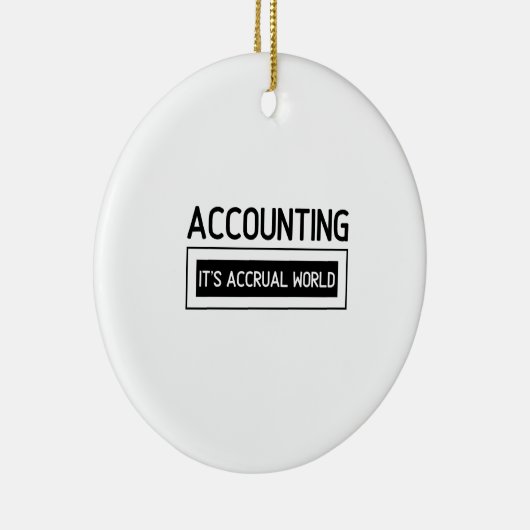 Boekhouding het is transactiewereld keramisch ornament (Rechts)
