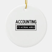 Boekhouding het is transactiewereld keramisch ornament (Voorkant)