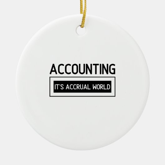 Boekhouding het is transactiewereld keramisch ornament (Voorkant)