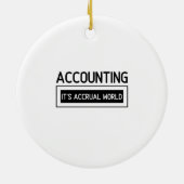 Boekhouding het is transactiewereld keramisch ornament (Achterkant)