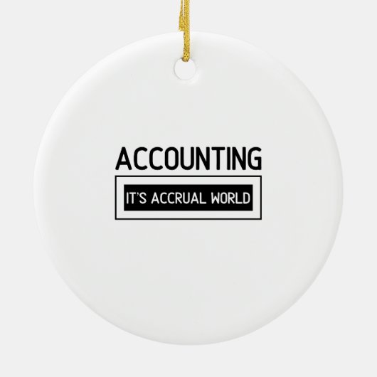 Boekhouding het is transactiewereld keramisch ornament (Achterkant)