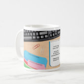 Boekhouding Kantoor Desk Achtergrond Mok (Voorkant links)