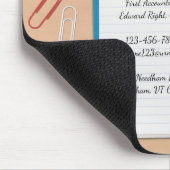 Boekhouding Kantoor Desk Achtergrond Mousepad Muismat (Hoek)