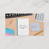 Boekhouding Kantoor Werk Visitekaartje (Achterkant)