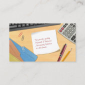 Boekhouding Kantoor Werkdesk Visitekaartje (Achterkant)