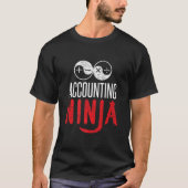 Boekhouding Ninja T-Shirt Kantoor Wiskunde Mannen (Voorkant)