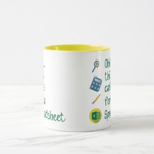 Boekhouding Ohh dit vraagt om een spreadsheet koff Mok (Midden)