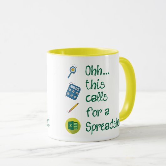 Boekhouding Ohh dit vraagt om een spreadsheet koff Mok (Voorkant rechts)