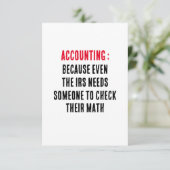 Boekhouding: Omdat zelfs de belastingdienst iemand Bedankkaart (Staand voorkant)