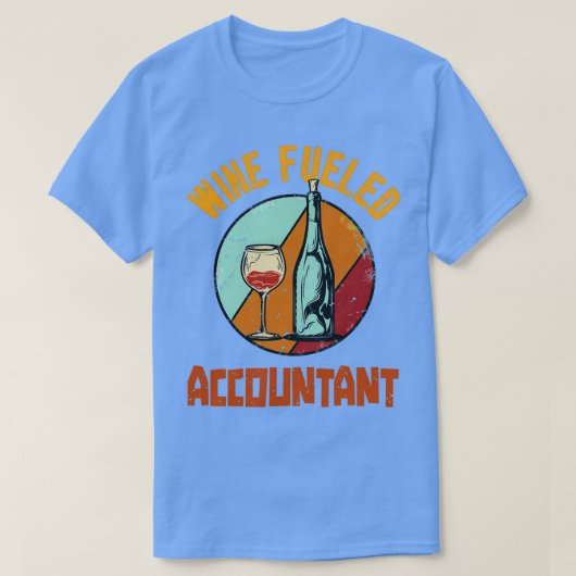 Boekhouding op basis van wijn t-shirt (Design voorkant)