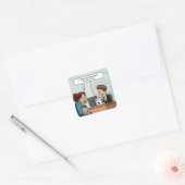 Boekhouding Raad van Bestuur Pun Square Sticker (Envelop)
