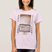 "Boekhouding van 1980 tegenover 2000" T-shirt (Voorkant)