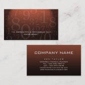 Boekhouding - Visitekaartje boekhouden Koper (Voorkant / Achterkant)