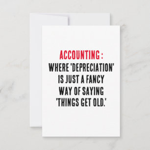 Boekhouding Waar 'afschrijving' slechts een fancy  Bedankkaart