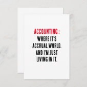 Boekhouding Waar het een wereld op transactiebasis Bedankkaart (Voorkant / Achterkant)