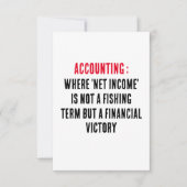 Boekhouding Wanneer het "netto-inkomen" geen visse Bedankkaart (Voorkant)