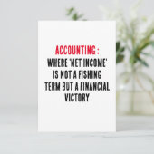 Boekhouding Wanneer het "netto-inkomen" geen visse Bedankkaart (Staand voorkant)