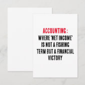 Boekhouding Wanneer het "netto-inkomen" geen visse Bedankkaart (Voorkant / Achterkant)