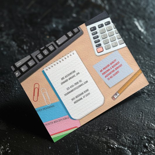 Boekhoudingsansichtkaart Briefkaart