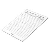 Boekhoudingsregister Aangepaste Notitieblok  (Schuin)