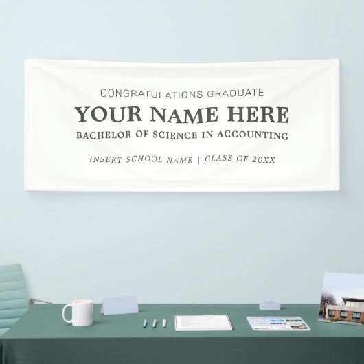 Boekhoudkundeacademie, klasse 20XX Afstuderen bann Spandoek (Beurs)