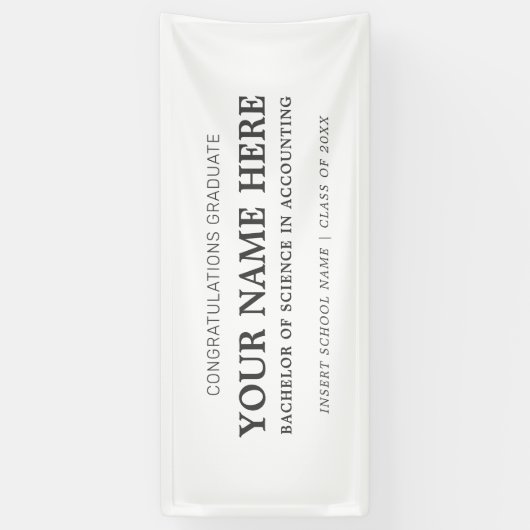 Boekhoudkundeacademie, klasse 20XX Afstuderen bann Spandoek (Verticaal)