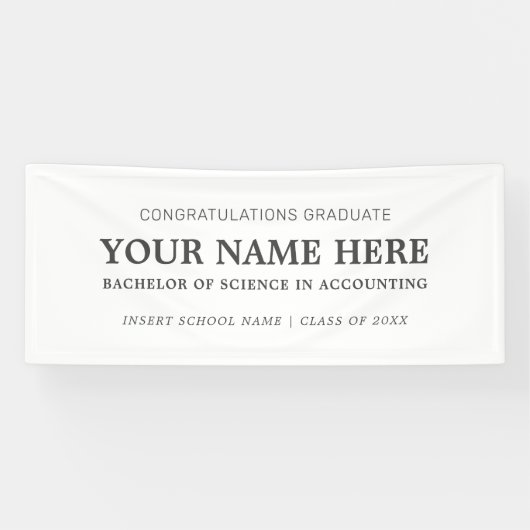 Boekhoudkundeacademie, klasse 20XX Afstuderen bann Spandoek (Horizontaal)