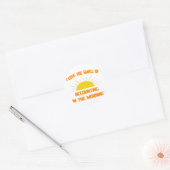Boekhoudkundig debat in de ochtend ronde sticker (Envelop)