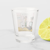 Boekhoudkundig Drink balanstotaal Punny Shot Glass Shot Glas (Achterkant)