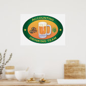 Boekhoudkundig Drink team Poster (Keuken)