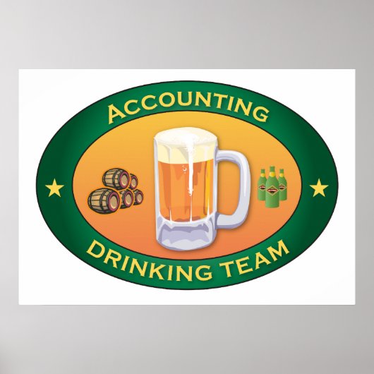 Boekhoudkundig Drink team Poster (Voorkant)